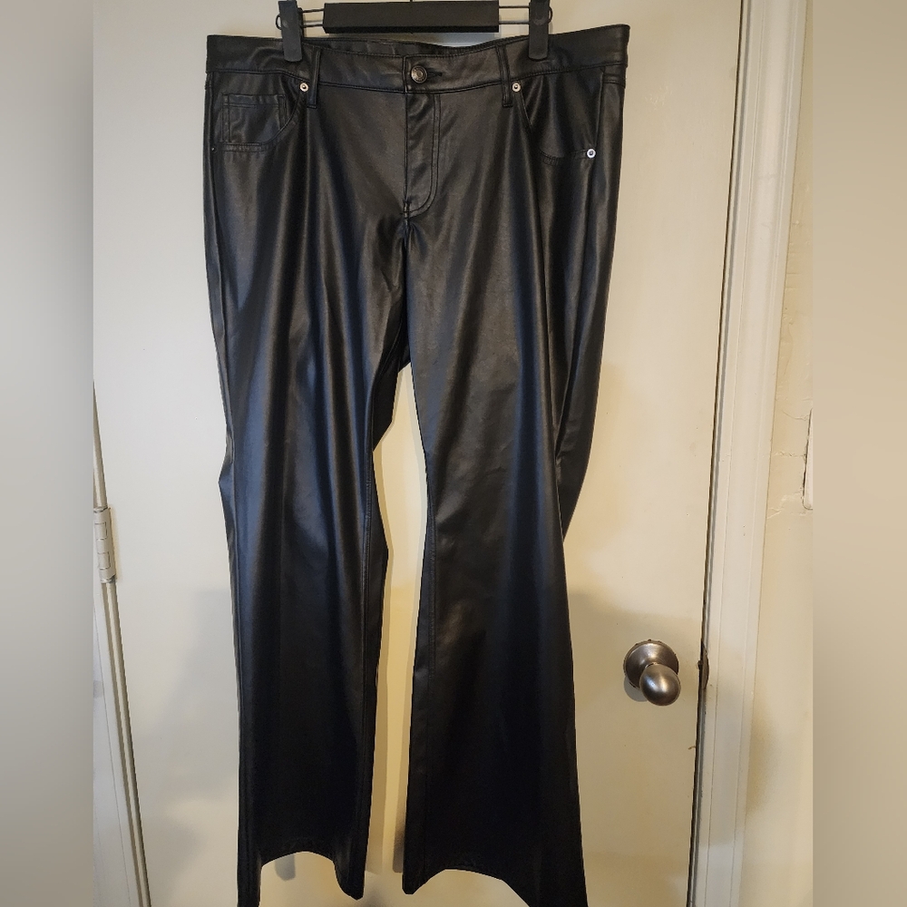 Wils Fable Low Rise Flare Leather Pants